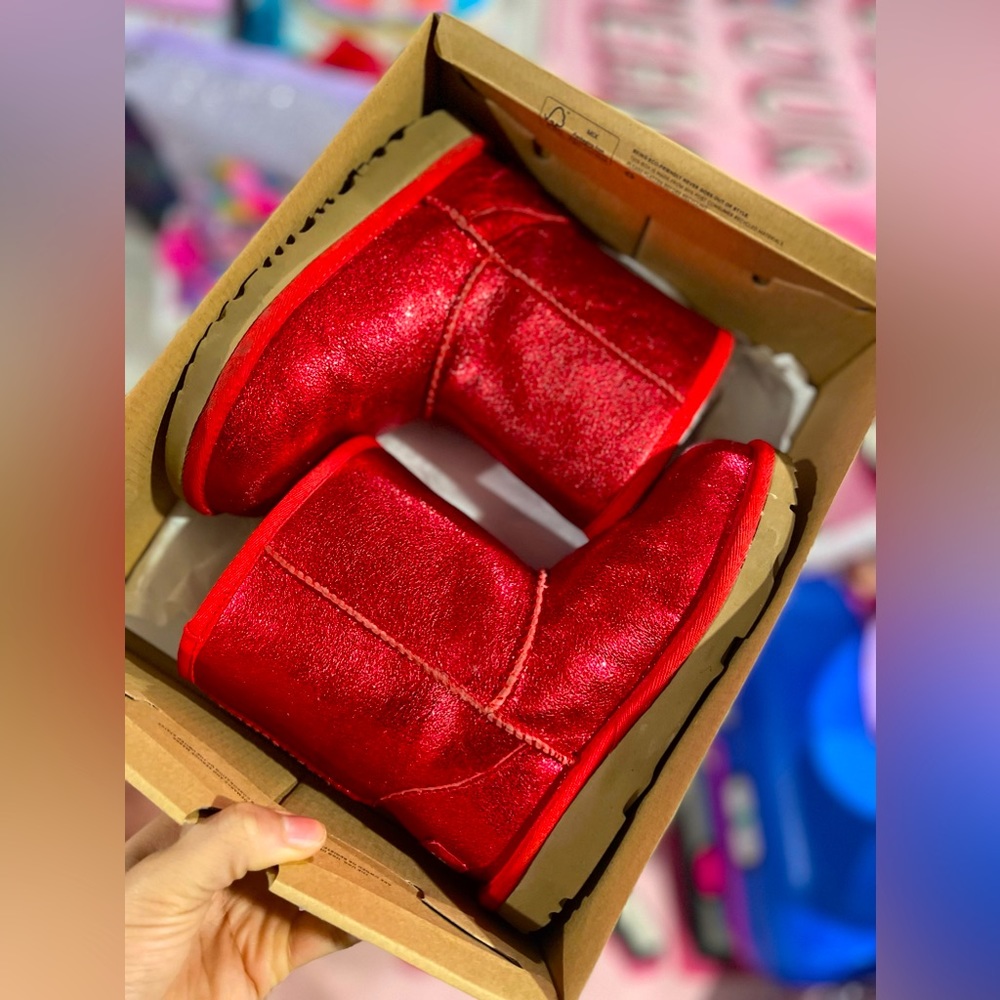UGG metallic red boots girls
